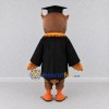 Custom Brown and Orange Owl Graduate Character Mascot Costume Adult Full Body Suit for School Events Custom Brown and Orange Owl Graduate Character Mascot Costume Adult Full Body Suit for School Events