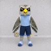 Custom Gray and Blue Owl Character in Sportswear Mascot Costume Adult Full Body Suit for Sports Events Custom Gray and Blue Owl Character in Sportswear Mascot Costume Adult Full Body Suit for Sports Events