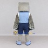 Custom Gray and Blue Owl Character in Sportswear Mascot Costume Adult Full Body Suit for Sports Events Custom Gray and Blue Owl Character in Sportswear Mascot Costume Adult Full Body Suit for Sports Events