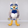 Custom Gray and Blue Owl Character Mascot Costume Adult Full Body Suit for School Events Custom Gray and Blue Owl Character Mascot Costume Adult Full Body Suit for School Events