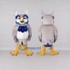 Custom Gray and Blue Owl Character Mascot Costume Adult Full Body Suit for School Events Custom Gray and Blue Owl Character Mascot Costume Adult Full Body Suit for School Events