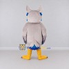 Custom Gray and Blue Owl Character Mascot Costume Adult Full Body Suit for School Events Custom Gray and Blue Owl Character Mascot Costume Adult Full Body Suit for School Events