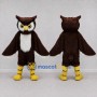 Custom Brown and White Owl Character Mascot Costume Adult Full Body Suit for Wildlife Events