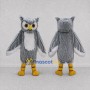 Custom Gray and White Owl Character Mascot Costume Adult Full Body Suit for Wildlife Events