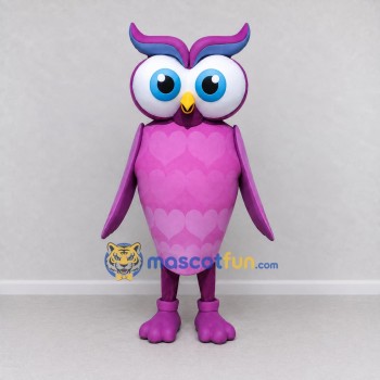Custom Purple and Pink Owl Character Mascot Costume Adult Full Body Suit for School Events Custom Purple and Pink Owl Character Mascot Costume Adult Full Body Suit for School Events