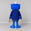 Custom Blue and White Owl Character in a Blazer Mascot Costume Adult Full Body Suit for School Events