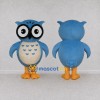 Custom Blue and Cream Owl Character Mascot Costume Adult Full Body Suit for School Events