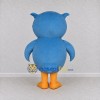 Custom Blue and Cream Owl Character Mascot Costume Adult Full Body Suit for School Events