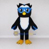 Custom Black and Blue Owl Character with Glasses Mascot Costume Adult Full Body Suit for School Events Custom Black and Blue Owl Character with Glasses Mascot Costume Adult Full Body Suit for School Events