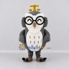 Custom Gray and White Owl Character with Round Glasses Mascot Costume Adult Full Body Suit for School Events Custom Gray and White Owl Character with Round Glasses Mascot Costume Adult Full Body Suit for School Events