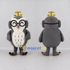 Custom Gray and White Owl Character with Round Glasses Mascot Costume Adult Full Body Suit for School Events Custom Gray and White Owl Character with Round Glasses Mascot Costume Adult Full Body Suit for School Events
