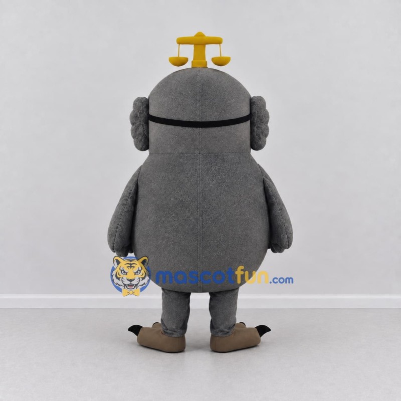 Custom Gray and White Owl Character with Round Glasses Mascot Costume Adult Full Body Suit for School Events Custom Gray and White Owl Character with Round Glasses Mascot Costume Adult Full Body Suit for School Events