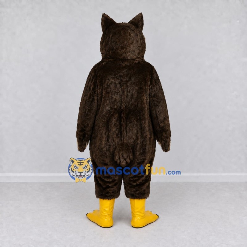 Custom Brown and White Owl Character Mascot Costume Adult Full Body Suit for Wildlife Events Custom Brown and White Owl Character Mascot Costume Adult Full Body Suit for Wildlife Events