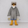 Custom Gray and White Owl Character Mascot Costume Adult Full Body Suit for Wildlife Events Custom Gray and White Owl Character Mascot Costume Adult Full Body Suit for Wildlife Events