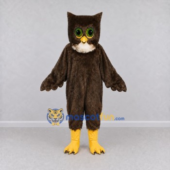 Custom Brown and Cream Owl Character Mascot Costume Adult Full Body Suit for Wildlife Events