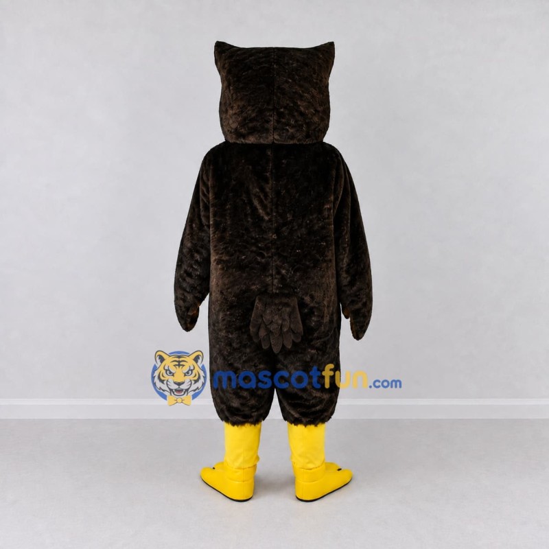 Custom Black and Orange Owl Character Mascot Costume Adult Full Body Suit for School Events Custom Black and Orange Owl Character Mascot Costume Adult Full Body Suit for School Events