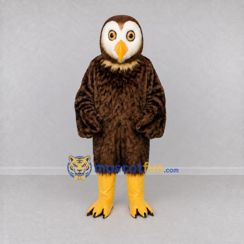 Custom Brown and Cream Owl Character Mascot Costume Adult Full Body Suit for Wildlife Events