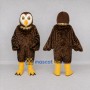 Custom Brown and Cream Owl Character Mascot Costume Adult Full Body Suit for Wildlife Events