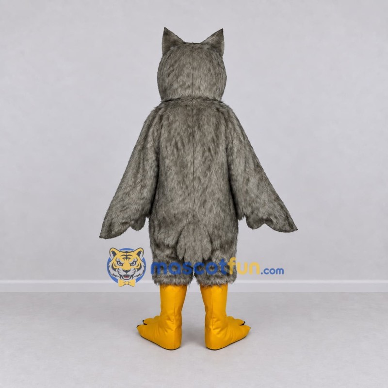 Custom Gray and White Owl Character Mascot Costume Adult Full Body Suit for Wildlife Events Custom Gray and White Owl Character Mascot Costume Adult Full Body Suit for Wildlife Events