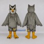 Custom Gray and White Owl Character Mascot Costume Adult Full Body Suit for Wildlife Events