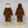 Custom Brown and White Owl Character Mascot Costume Adult Full Body Suit for School Events Custom Brown and White Owl Character Mascot Costume Adult Full Body Suit for School Events