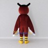 Custom Burgundy and White Owl Character Mascot Costume Adult Full Body Suit for School Events Custom Burgundy and White Owl Character Mascot Costume Adult Full Body Suit for School Events