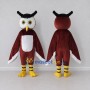 Custom Burgundy and White Owl Character Mascot Costume Adult Full Body Suit for School Events