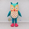 Custom Teal and Cream Owl Character Mascot Costume Adult Full Body Suit for School Events Custom Teal and Cream Owl Character Mascot Costume Adult Full Body Suit for School Events
