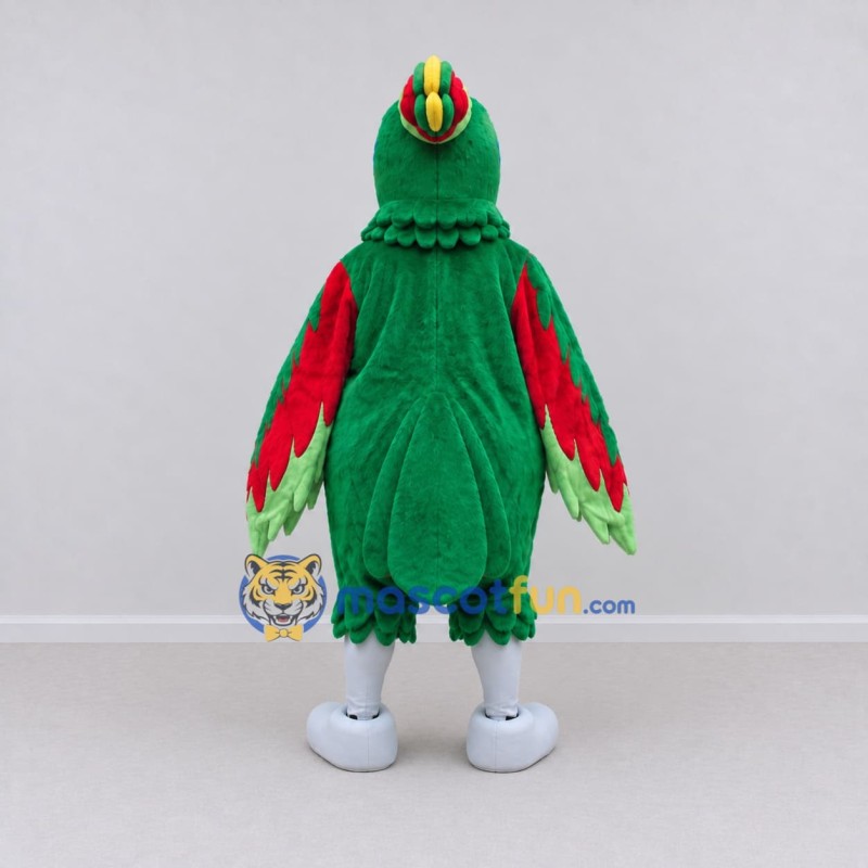 Custom Green and Yellow Parrot Character Mascot Costume Adult Full Body Suit for Wildlife Events Custom Green and Yellow Parrot Character Mascot Costume Adult Full Body Suit for Wildlife Events