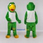 Custom Green and White Parrot Character in a Jersey Mascot Costume Adult Full Body Suit for Sports Events
