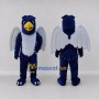 Custom Blue and White Winged Bird Character Mascot Costume Adult Full Body Suit for Theme Parties