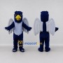 Custom Blue and White Winged Bird Character Mascot Costume Adult Full Body Suit for Theme Parties