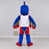 Custom Blue and Red Crested Bird Character in Sportswear Mascot Costume Adult Full Body Suit for Sports Events Custom Blue and Red Crested Bird Character in Sportswear Mascot Costume Adult Full Body Suit for Sports Events