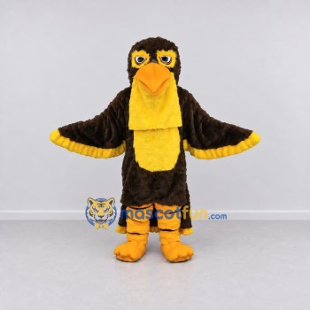 Custom Brown and Yellow Bird Character Mascot Costume Adult Full Body Suit for School Events Custom Brown and Yellow Bird Character Mascot Costume Adult Full Body Suit for School Events