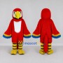 Custom Red and White Parrot Character Mascot Costume Adult Full Body Suit for Wildlife Events