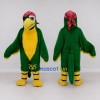 Custom Green and Yellow Pirate Parrot Character Mascot Costume Adult Full Body Suit for Theme Parties Custom Green and Yellow Pirate Parrot Character Mascot Costume Adult Full Body Suit for Theme Parties