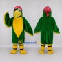 Custom Green and Yellow Pirate Parrot Character Mascot Costume Adult Full Body Suit for Theme Parties