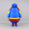 Custom Blue and Red Round Superhero Character Mascot Costume Adult Full Body Suit for Theme Parties