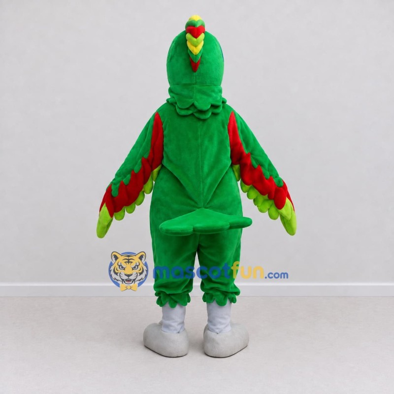 Custom Green and Yellow Parrot Character Mascot Costume Adult Full Body Suit for Wildlife Events Custom Green and Yellow Parrot Character Mascot Costume Adult Full Body Suit for Wildlife Events
