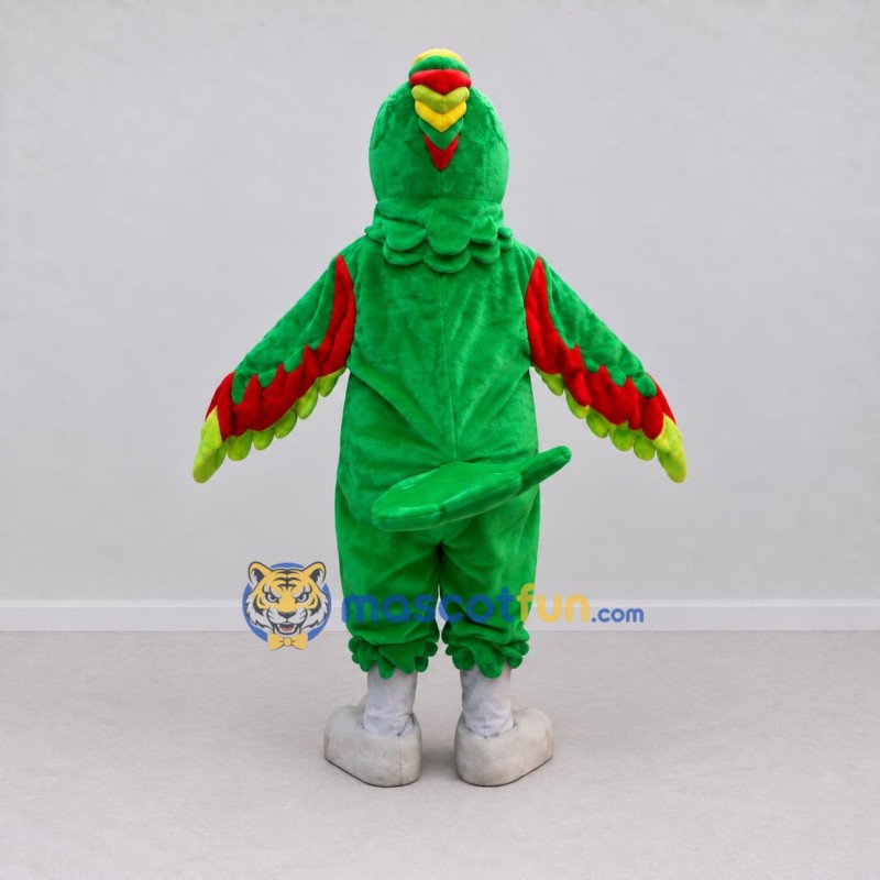 Custom Green and Yellow Parrot Character Mascot Costume Adult Full Body Suit for Wildlife Events Custom Green and Yellow Parrot Character Mascot Costume Adult Full Body Suit for Wildlife Events