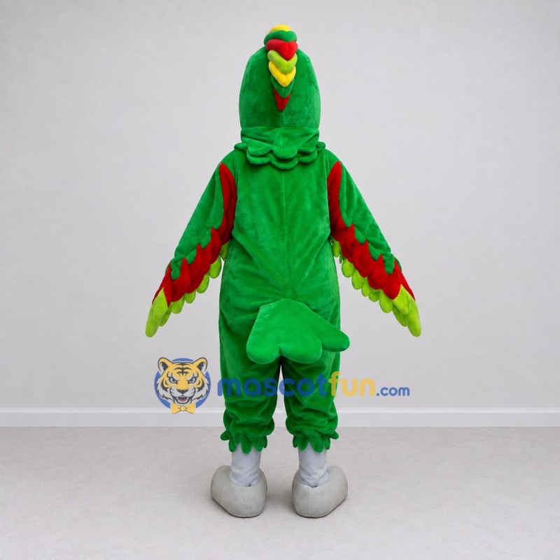 Custom Green and Yellow Parrot Character Mascot Costume Adult Full Body Suit for Wildlife Events Custom Green and Yellow Parrot Character Mascot Costume Adult Full Body Suit for Wildlife Events