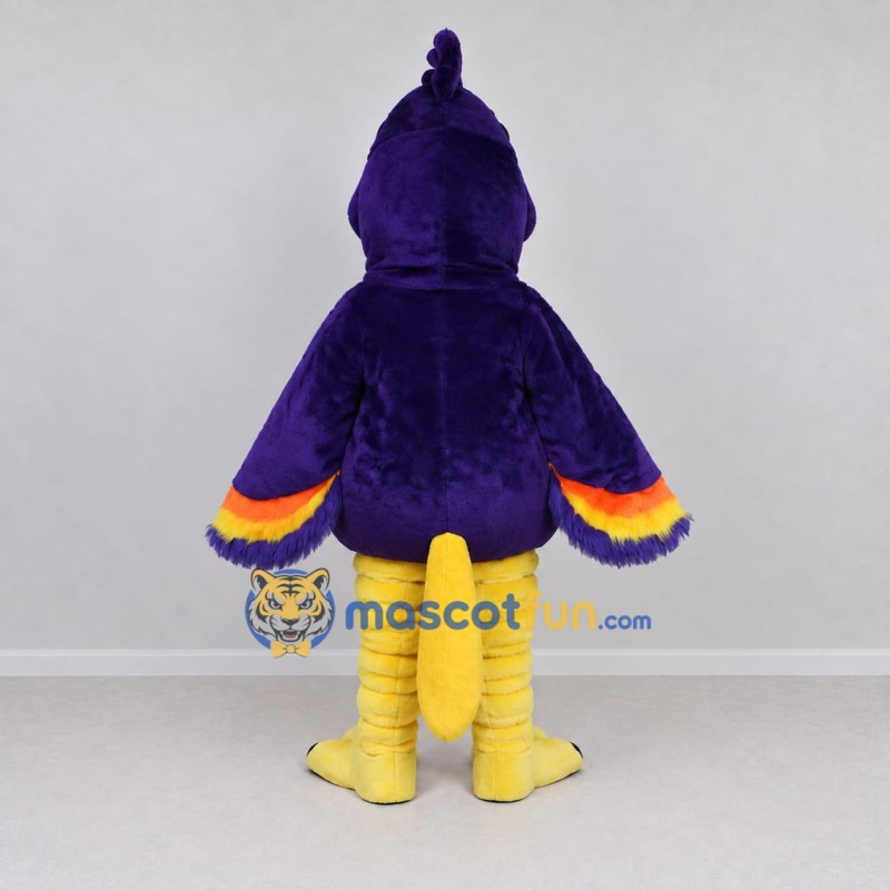 Custom Purple and White Toucan Character Mascot Costume Adult Full Body Suit for Theme Parties
