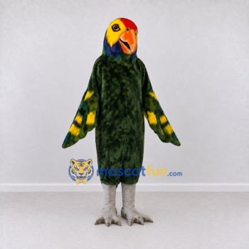 Custom Green and Yellow Parrot Character Mascot Costume Adult Full Body Suit for Wildlife Events Custom Green and Yellow Parrot Character Mascot Costume Adult Full Body Suit for Wildlife Events