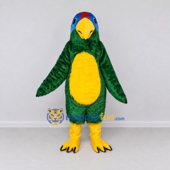 Custom Green and Yellow Parrot Character Mascot Costume Adult Full Body Suit for Wildlife Events Custom Green and Yellow Parrot Character Mascot Costume Adult Full Body Suit for Wildlife Events