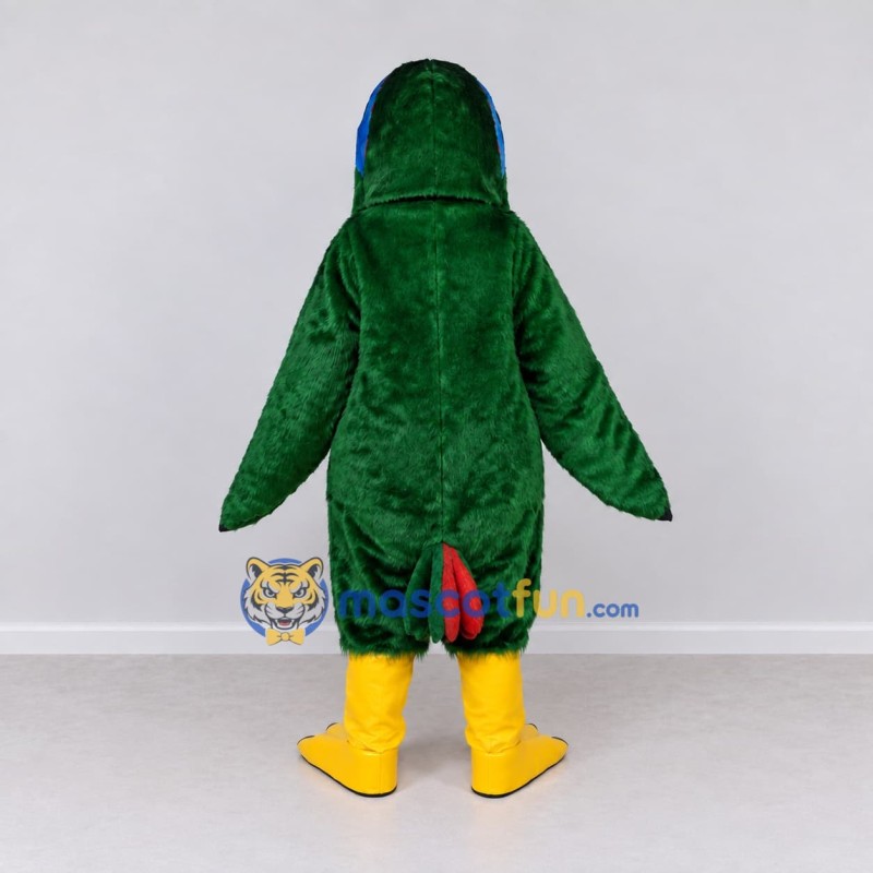 Custom Green and Yellow Parrot Character Mascot Costume Adult Full Body Suit for Wildlife Events Custom Green and Yellow Parrot Character Mascot Costume Adult Full Body Suit for Wildlife Events