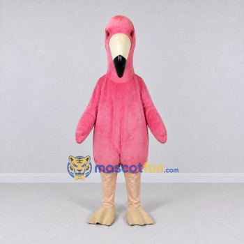 Custom Pink and Cream Flamingo Character Mascot Costume Adult Full Body Suit for Summer Events Custom Pink and Cream Flamingo Character Mascot Costume Adult Full Body Suit for Summer Events