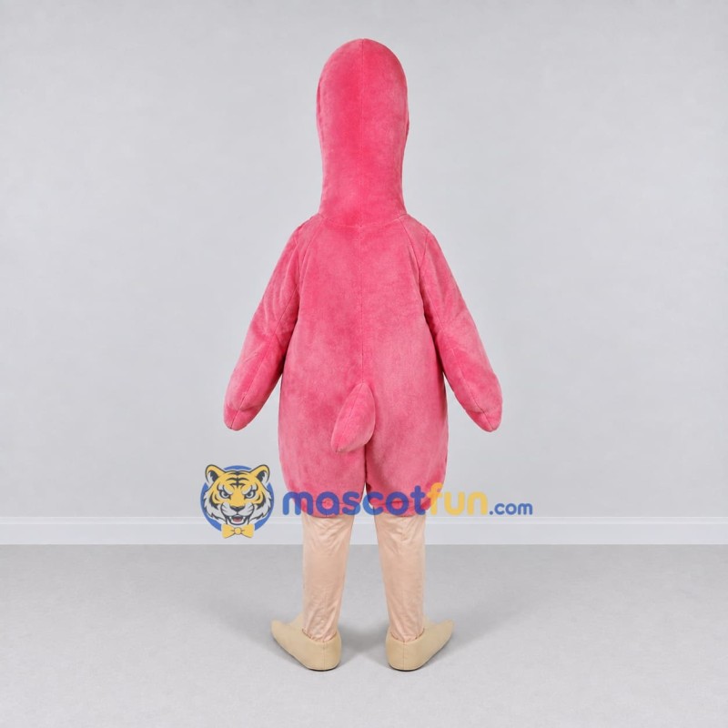 Custom Pink and Cream Flamingo Character Mascot Costume Adult Full Body Suit for Summer Events Custom Pink and Cream Flamingo Character Mascot Costume Adult Full Body Suit for Summer Events