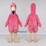Custom Pink and Cream Flamingo Character Mascot Costume Adult Full Body Suit for Summer Events