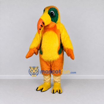 Custom Yellow and Orange Parrot Character Mascot Costume Adult Full Body Suit for Wildlife Events