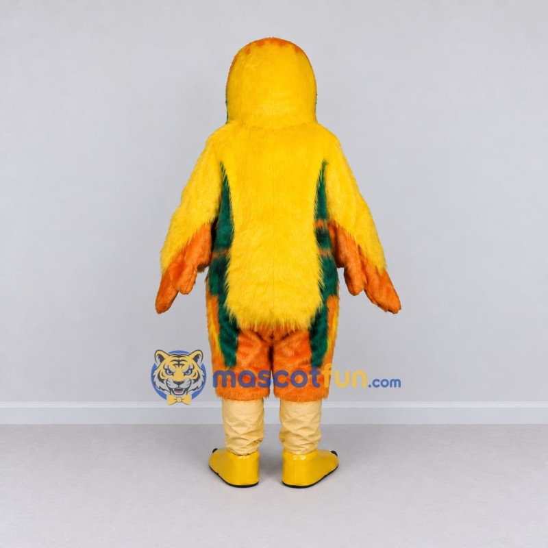 Custom Yellow and Orange Parrot Character Mascot Costume Adult Full Body Suit for Wildlife Events Custom Yellow and Orange Parrot Character Mascot Costume Adult Full Body Suit for Wildlife Events